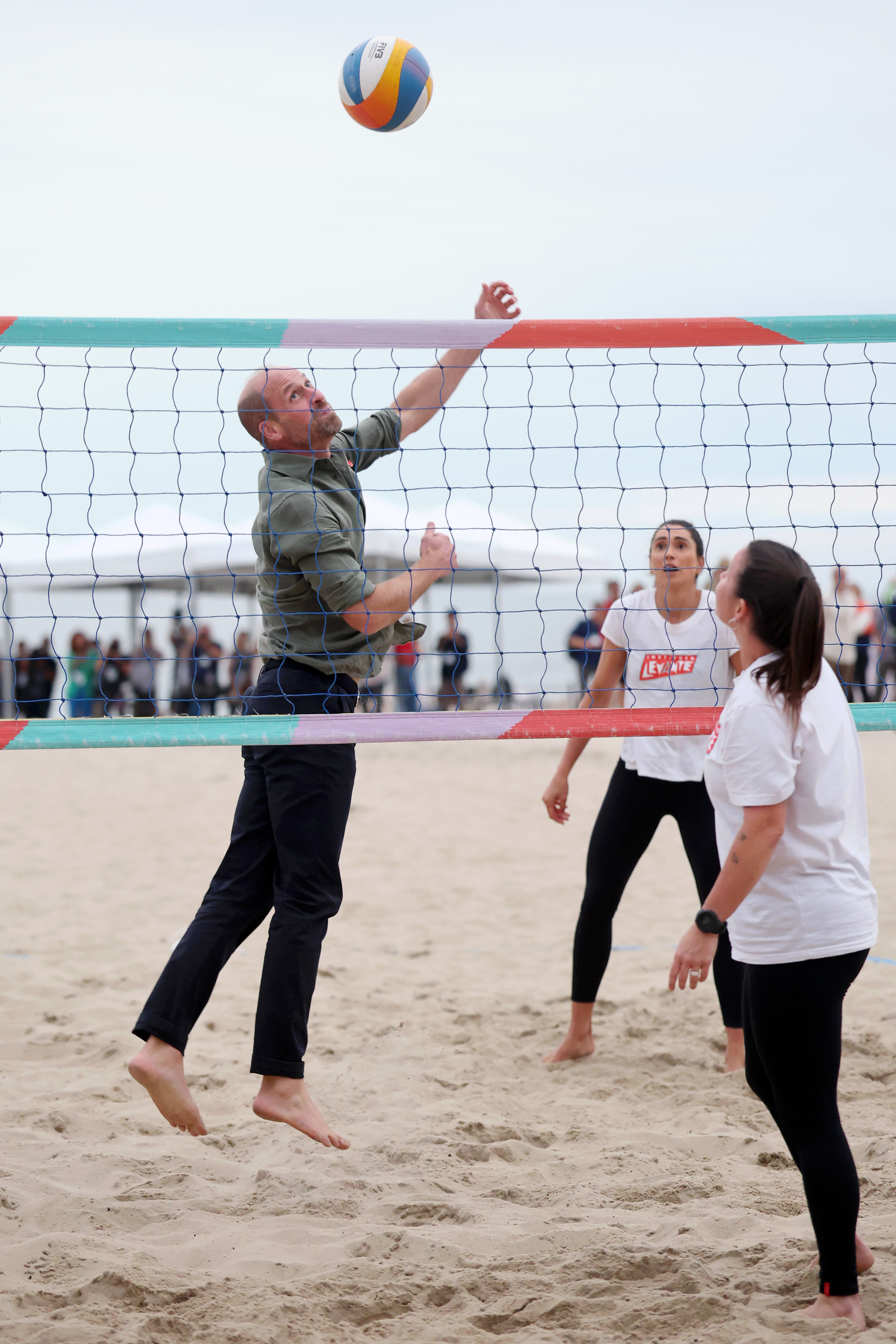 Prince William playing volleyball