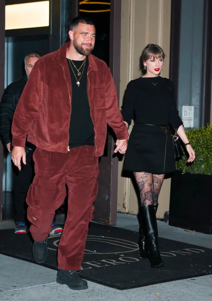 Getty Images Taylor Swift and Travis Kelce on November 6, 2025.