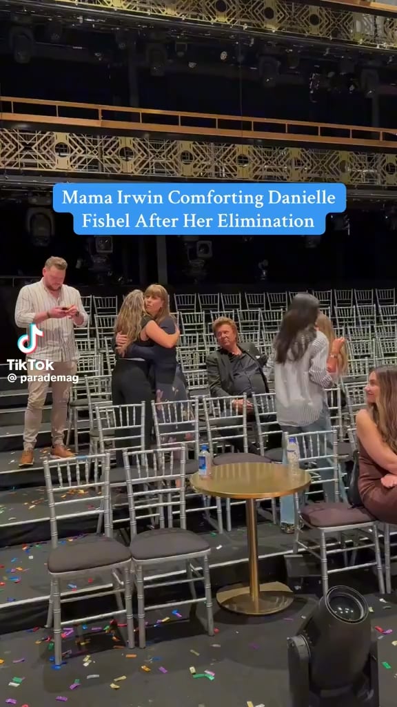 It costs nothing to have empathy: Terri Irwin (Robert Irwin’s mom) comforting Danielle Fishel after her DWTS elimination