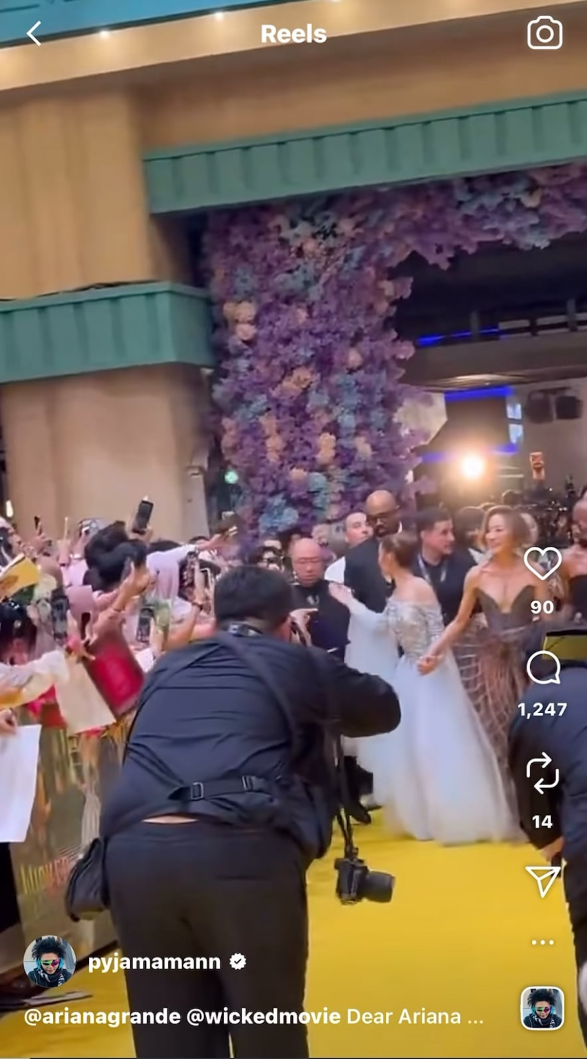 Ariana rushed at Wicked Premiere