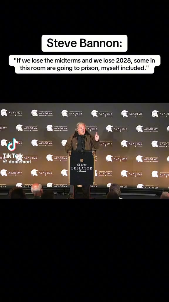 Steve Bannon:" If we lose the midterms and we lose 2028, some in this room are going to prison, myself included."