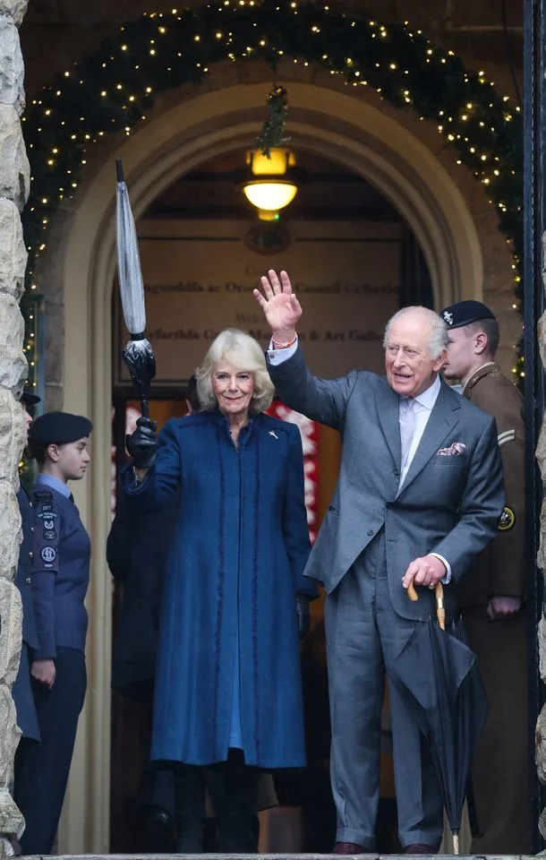 Getty Queen Camilla and King Charles in South Wales