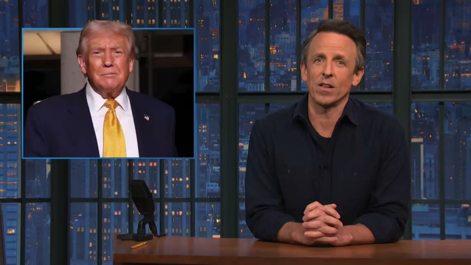 Seth Meyers to Trump: “What we should be talking about instead is the government shutdown you’re not solving or the food assistance you refuse to fund. Working families are struggling, while you renovate your bathroom & you build your ballroom & that’s why your approval ratings are in the toilet.” Seth Meyers to Trump: “What we should be talking about instead is the government shutdown you’re not solving or the food assistance you refuse to fund. Working families are struggling, while you renovate your bathroom & you build your ballroom & that’s why your approval ratings are in the toilet.”