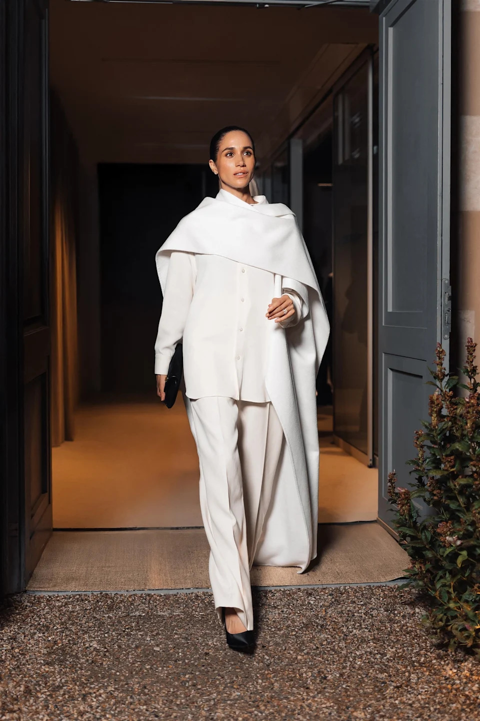 “When I enter, the house manager announces, ‘Meghan, Duchess of Sussex,’ even though we appear to be the only other two people in the house,” Greenidge wrote. Best Image / BACKGRID