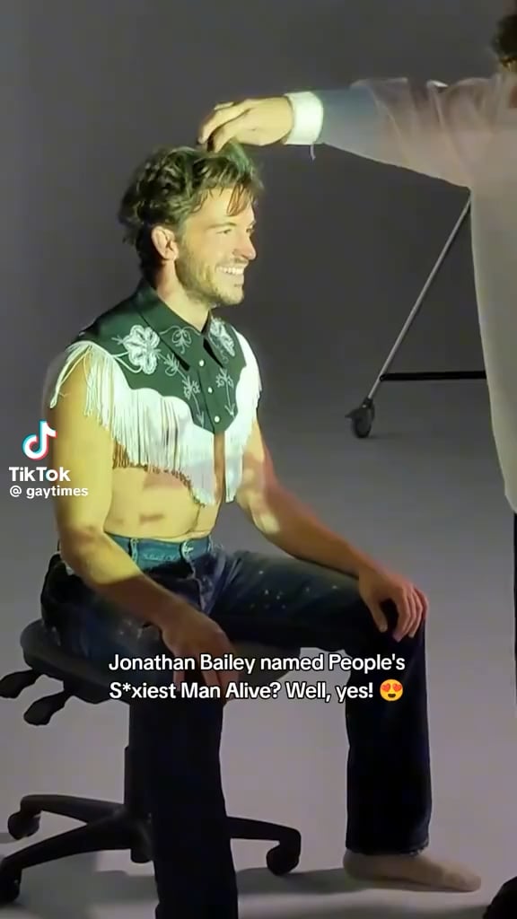 Gay Times released bts footage of Jonathan Bailey’s 2023 photoshoot in honor of him being named People’s Sexiest Man Alive