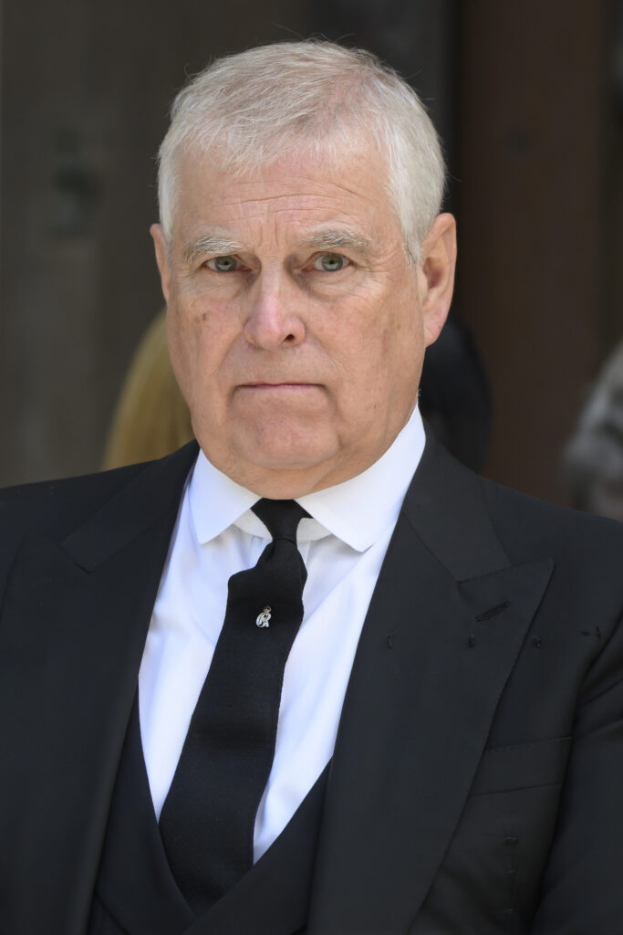 Prince Andrew at Requiem Mass For The Duchess Of Kent
