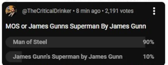 critical drinker man steel zack snyder vs james gunn superman