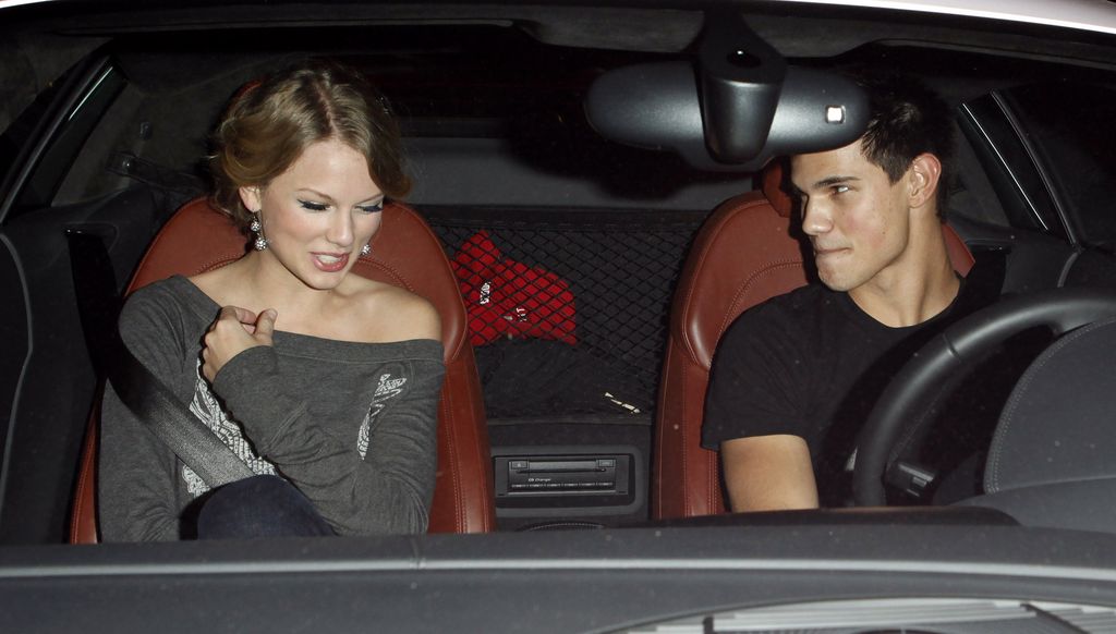 Taylor Swift and Taylor Lautner in the car together 