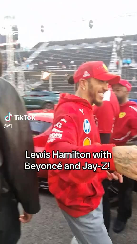 Beyoncé did a lap of the Las Vegas F1 grid with Lewis Hamilton