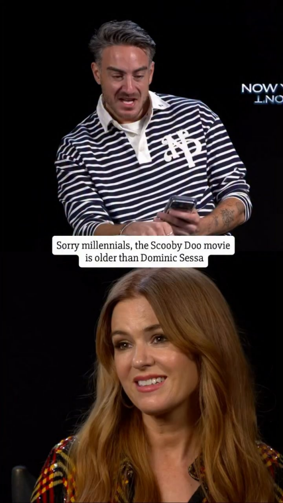 Isla Fisher laughs when an interviewer tells her that her ‘Now You See Me: Now You Don’t’ co-star Dominic Sessa is the same age as the ‘Scooby-Doo’ movie (2002)