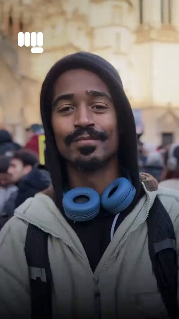 Alfred Enoch shows his support of Palestine Action outside the Royal Courts of Justice in London. He says: “It’s one of many repressive measures this government has taken to suppress the Palestine solidarity movement”