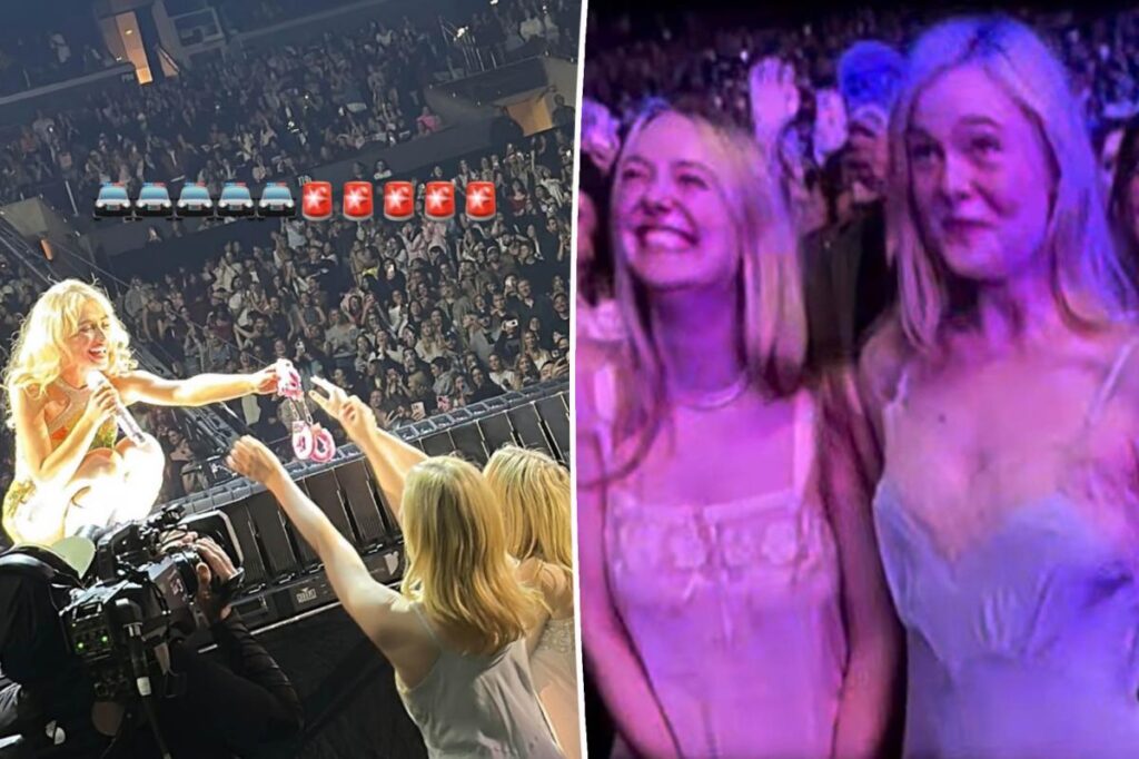 Elle and Dakota Fanning get ‘arrested’ in lacy lingerie looks at Sabrina Carpenter LA concert Elle and Dakota Fanning get 'arrested' in lacy lingerie looks at Sabrina Carpenter LA concert