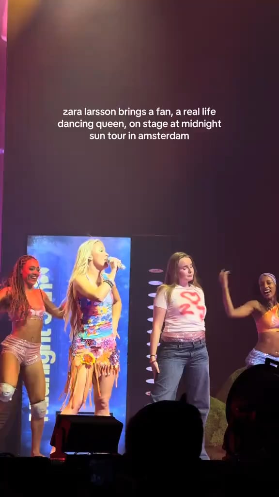 Fan surprises Zara Larsson by knowing the “Lush Life” choreography while on stage at the ‘Midnight Sun’ tour.