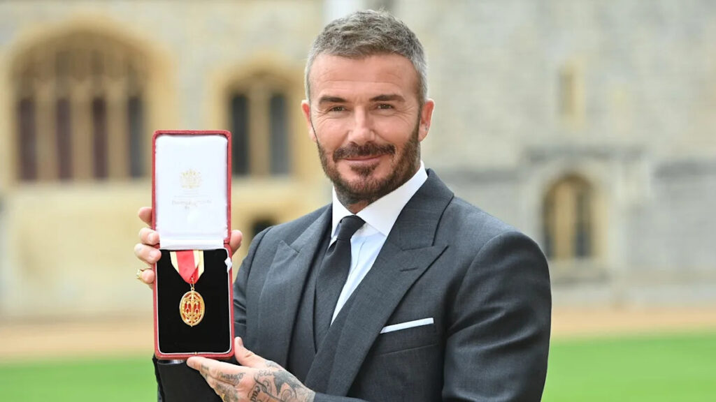 King Charles Knights David Beckham at Windsor Castle