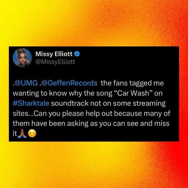 Missy Elliott asks for her ‘Shark Tale’ collaboration “Car Wash” with Christina Aguilera to be made available on streaming services following fan demand