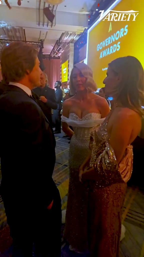 Scientologist Tom Cruise & Registered Republican Sydney Sweeney seen chatting at the 16th Governors Awards in Los Angeles, California. (November 16, 2025)