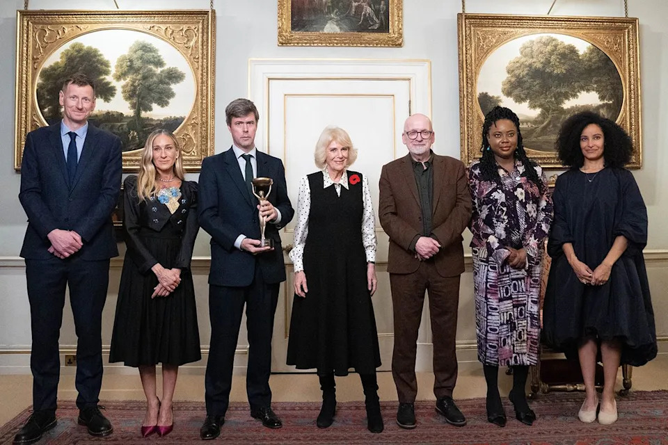 Stefan Rousseau - Pool / Getty Sarah Jessica Parker and Queen Camilla at Clarence House on Nov. 11, 2025
