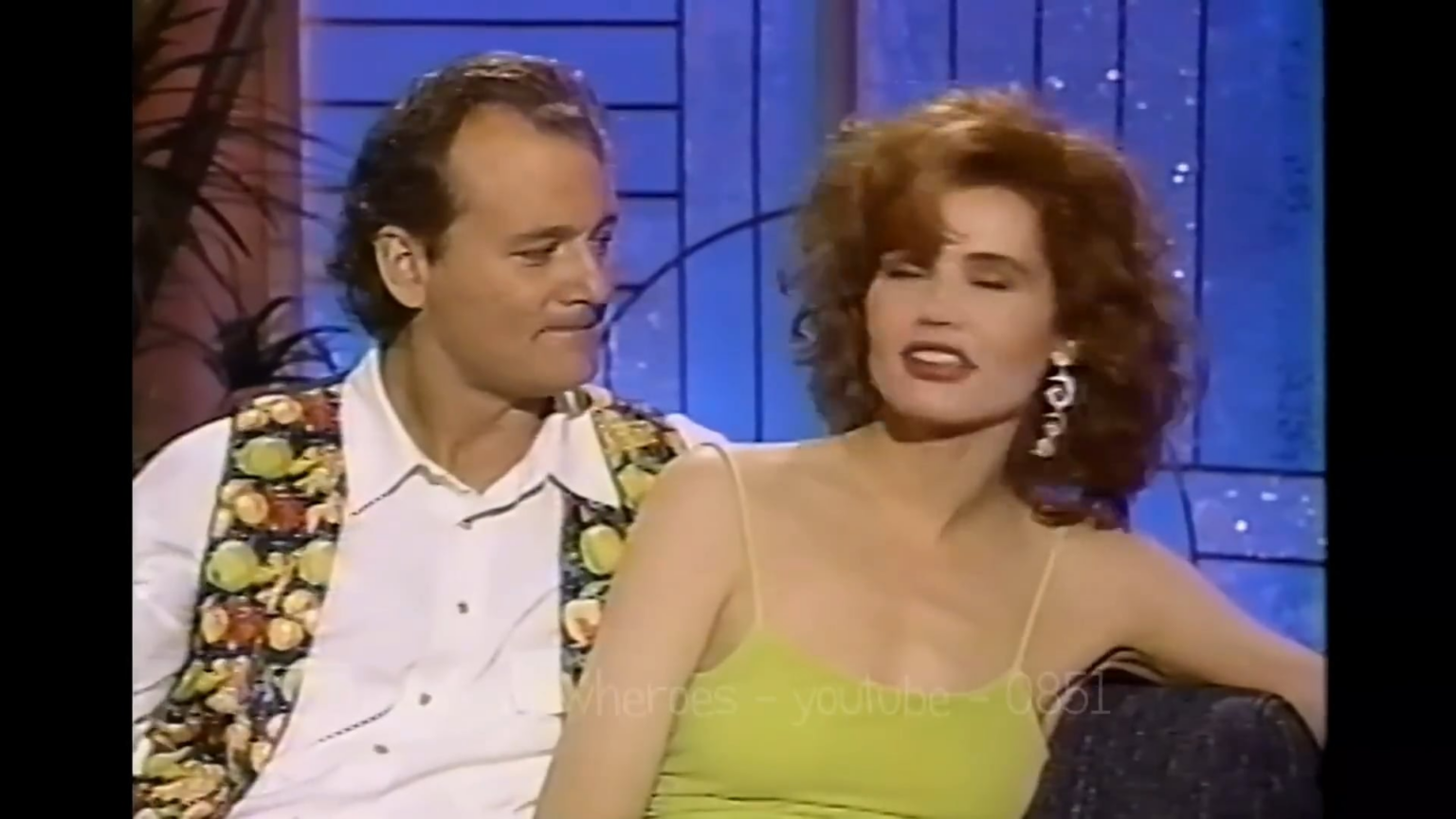 That time Bill Murray blatantly sexually harassed Geena Davis on The Arsenio Hall Show, 1990