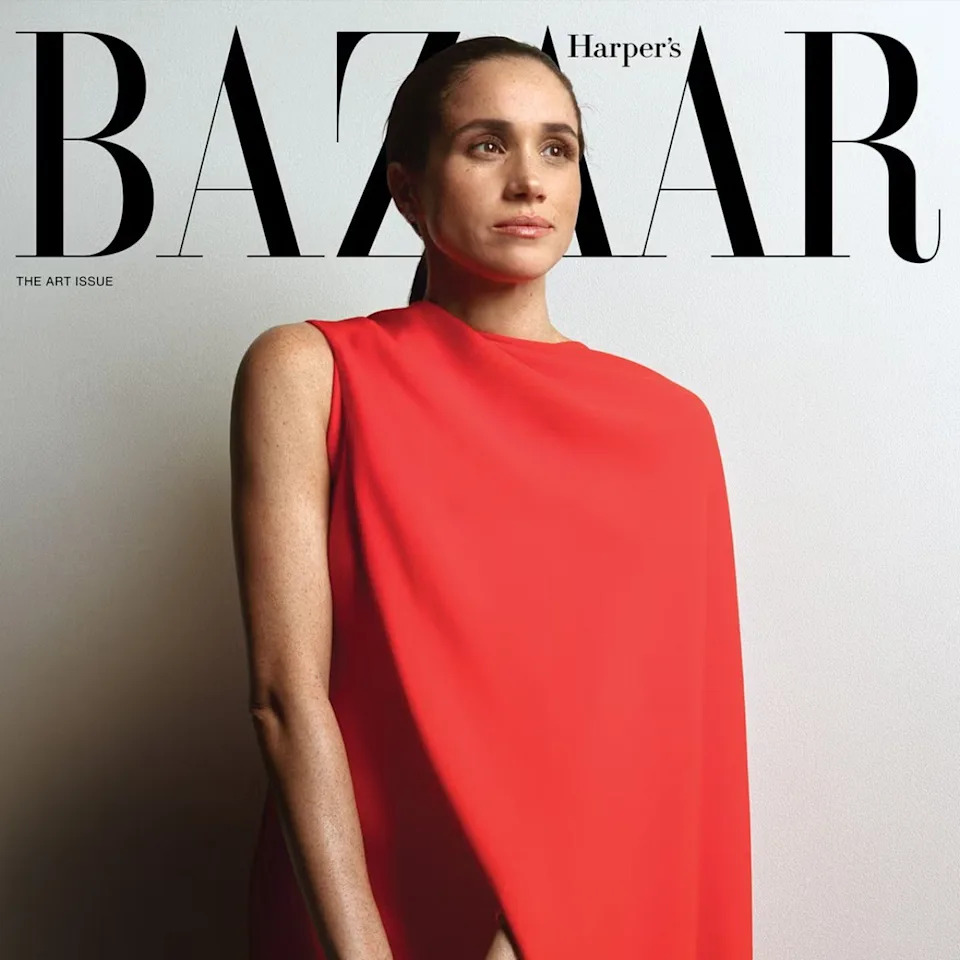 Meghan Markle on the cover of Harper's Bazaar