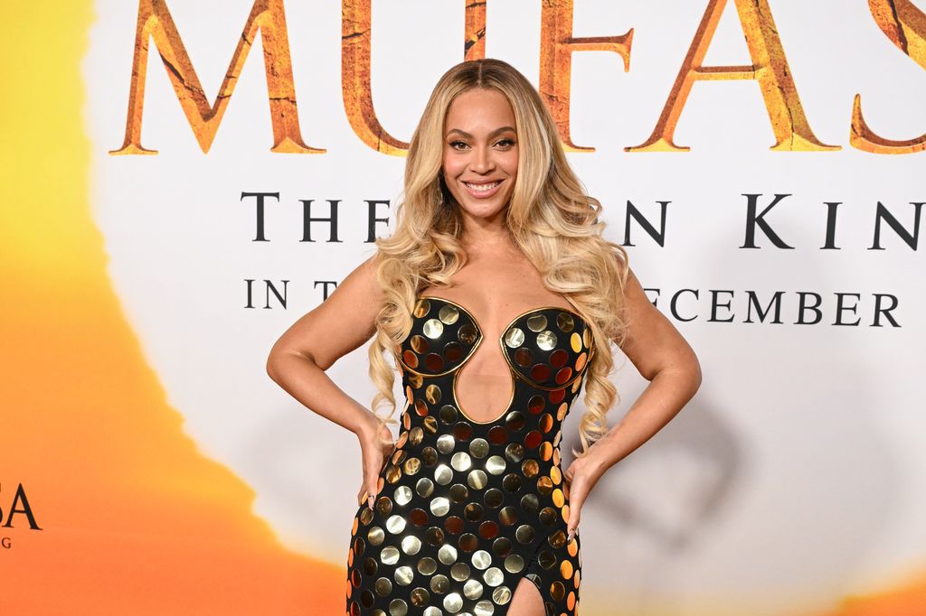 BeyoncÃ© at the "Mufasa: The Lion King" premiere at Dolby Theatre on December 09, 2024 in Los Angeles, California