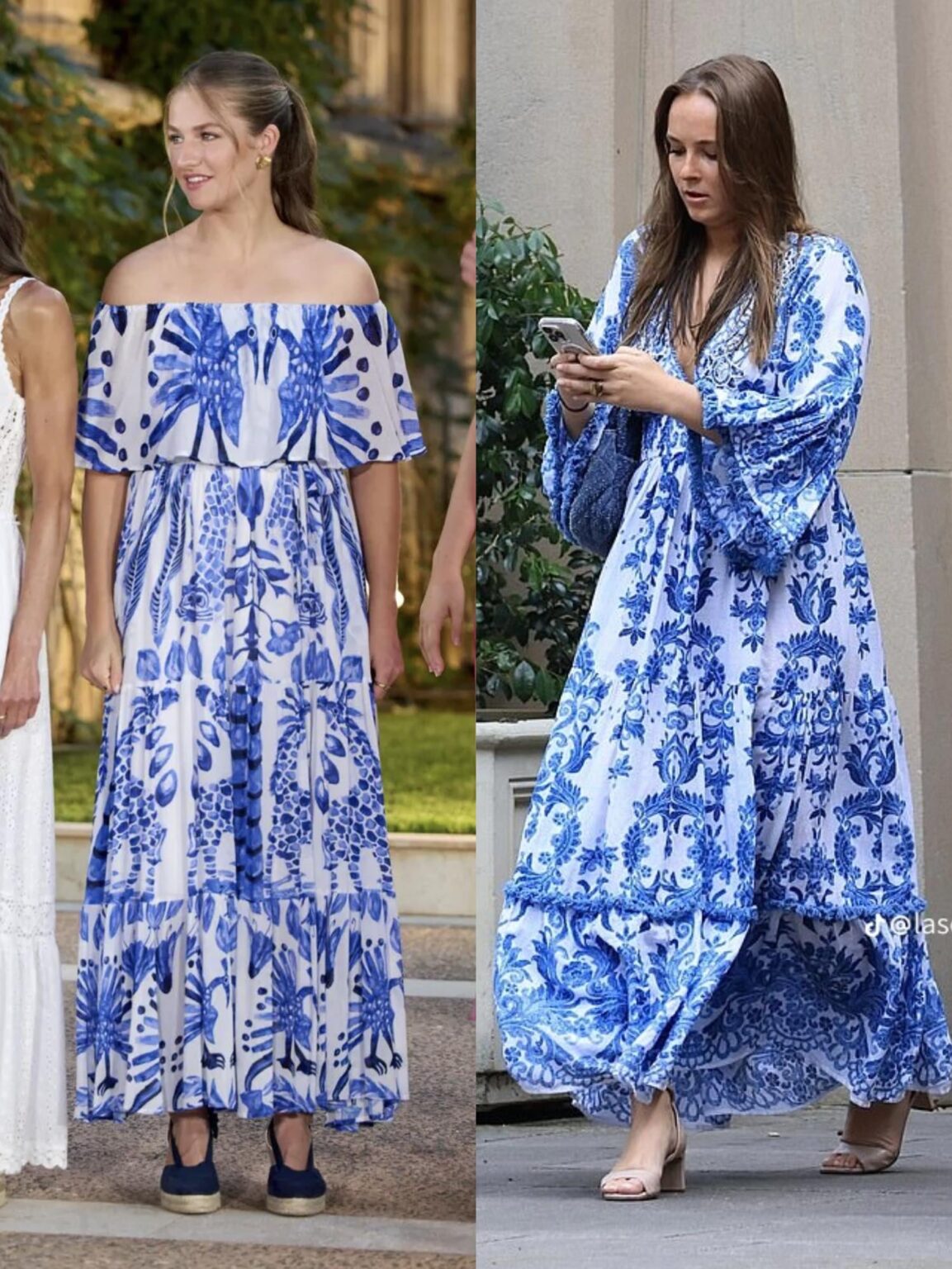 Who looks good in almost similar maxi dress? Leonor or ingrid