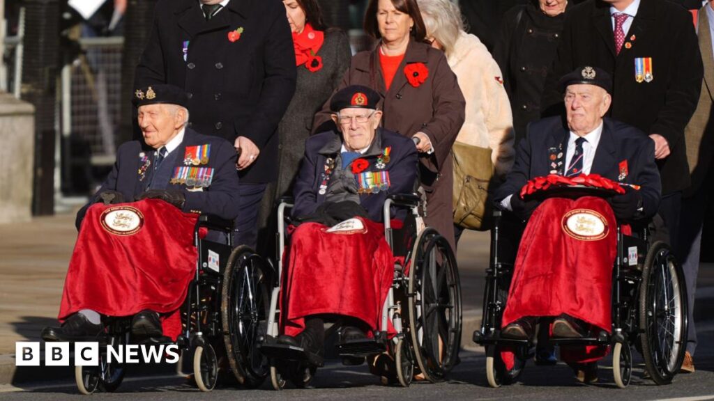 Remembrance Sunday: A moment of stillness for Royal Family and veterans Veterans of the Second World War at the Remembrance service
