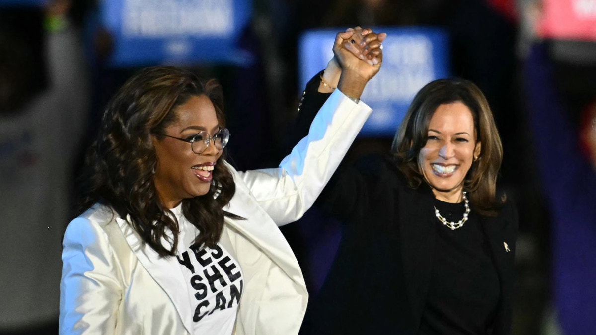 Kamala Harris and Oprah Winfrey