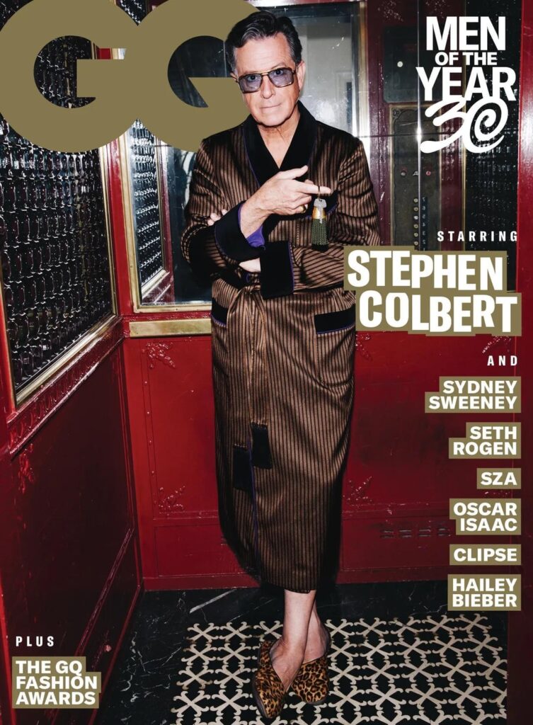 Stephen Colbert covers the 30th annual Men of the Year Issue for GQ. Photographed by Tyrell Hampton & styled by George Cortina.