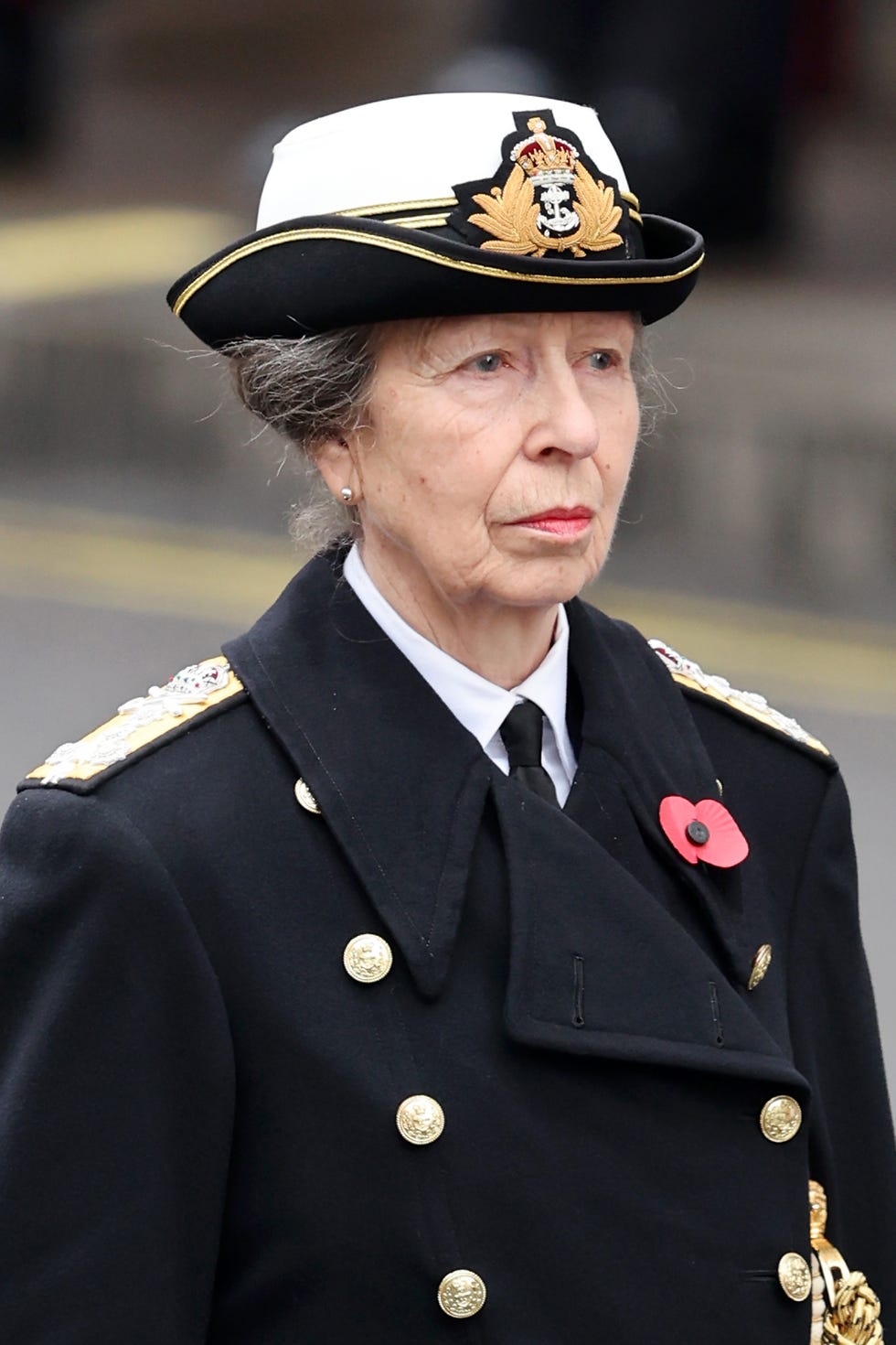 london, england november 12: princess anne, princess royal during the national service of remembrance at the cenotaph on november 12, 2023 in london, england. every year, members of the british royal family join politicians, veterans and members of the public to remember those who have died in combat. (photo by chris jackson/getty images)