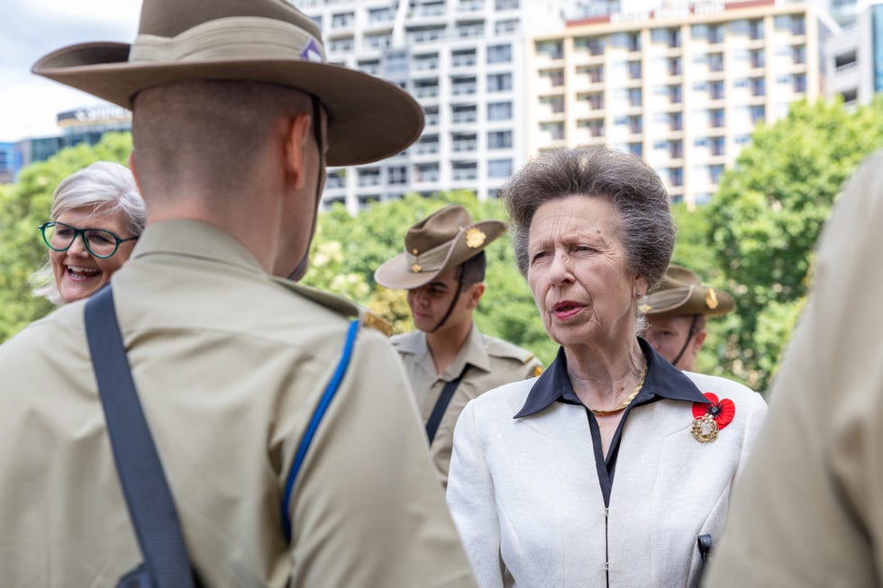 Princess Anne Visits Australia sydney, australia november 9: princess anne, princess royal attends a remembrance service at the anzac memorial in hyde park on her visit to australia, on november 9, 2025 in sydney, australia. princess anne, the princess royal, is undertaking an official visit to australia to engage with community organisations and support causes reflecting her long standing charitable work. her visit includes meetings with local leaders and events highlighting uk–australia connections. (photo by thomas lisson pool/getty images)