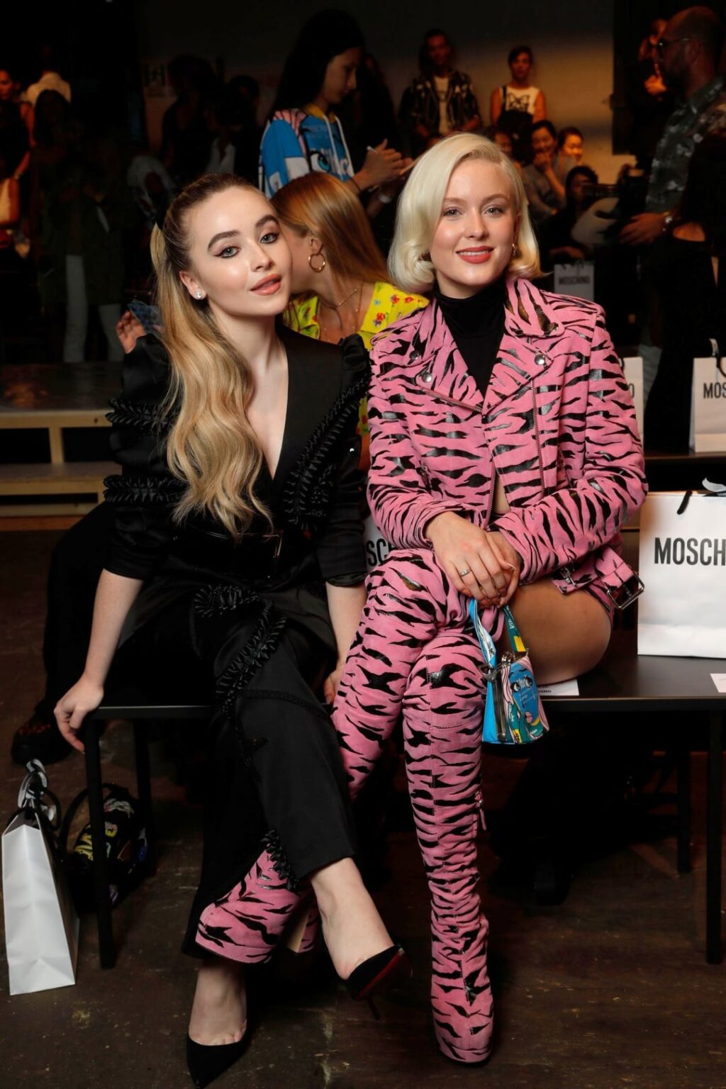 Throwback to Sabrina Carpenter and Zara Larsson at the Moschino Fashion Show during Milan Fashion Week (September 2018)