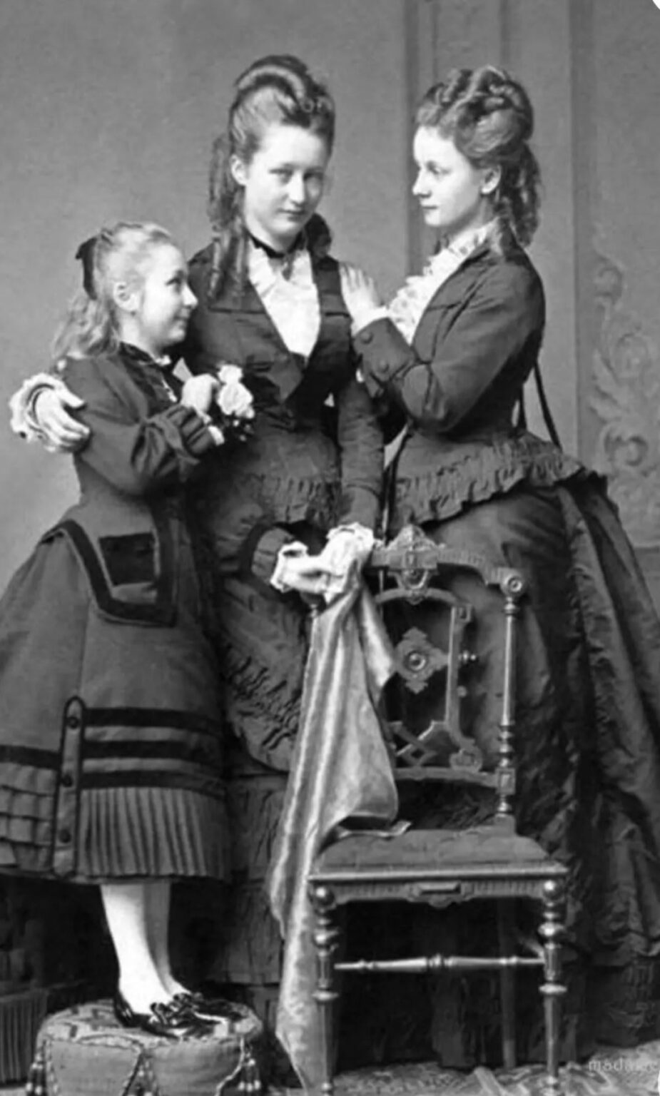 Princesses Feodore, Augusta Victoria (later Empress of Germany), and Victoria of Schleswig-Holstein.