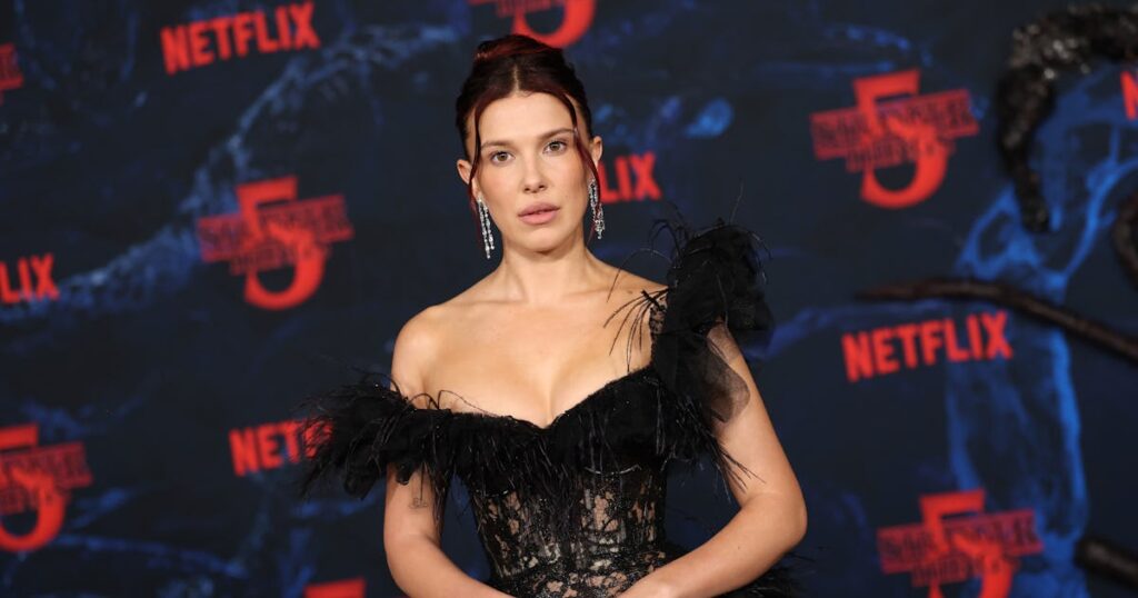 Millie Bobby Brown’s Sheer Lace Dress Was So Upside Down-Coded
