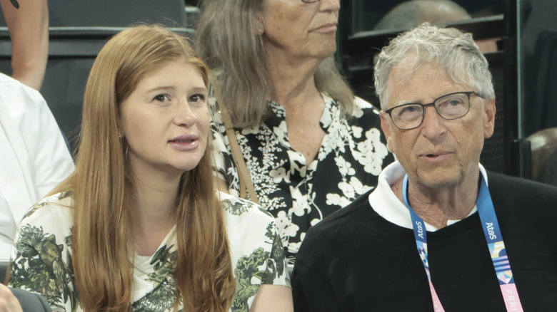 Jennifer Gates sitting next to Bill Gates