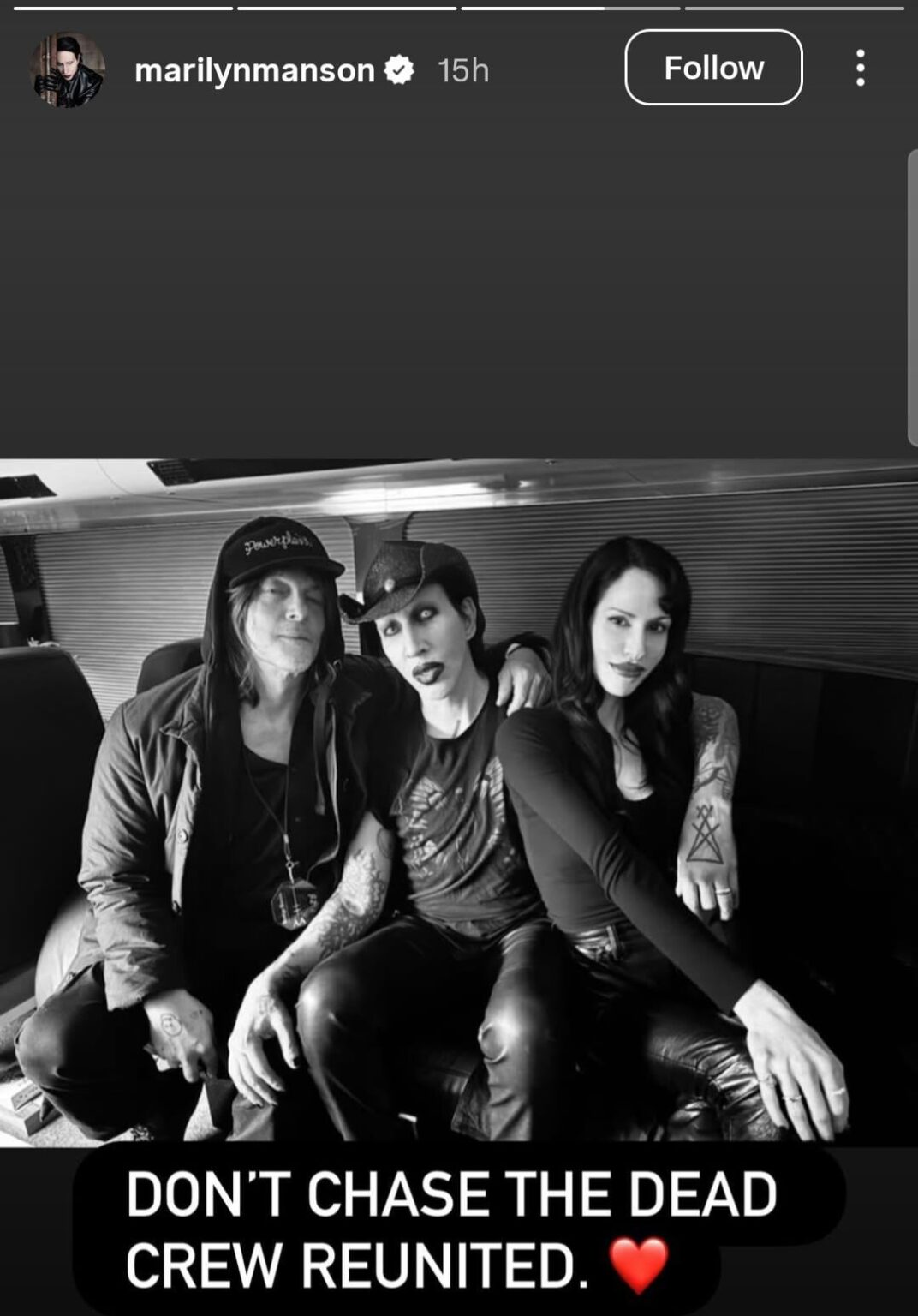 Norman Reedus backstage at Marilyn Manson's Madrid concert