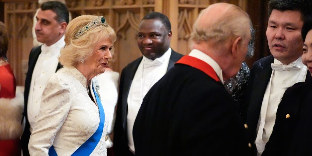 Queen Camilla Wears $13 Million Greville Emerald Kokoshnik Tiara Queen Camilla Wears $13 Million Greville Emerald Kokoshnik Tiara