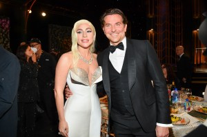 Lady Gaga and Bradley Cooper at the 28th Screen Actors Guild Awards held at Barker Hangar on February 27th, 2022 in Santa Monica, California. (Photo by Michael Buckner/Variety/Penske Media via Getty Images)