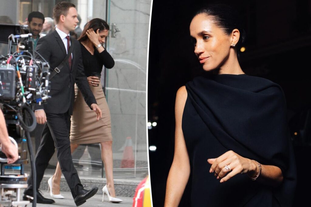 Meghan Markle is all smiles on film set in first look at her acting return Meghan Markle is all smiles on film set in first look at her acting return