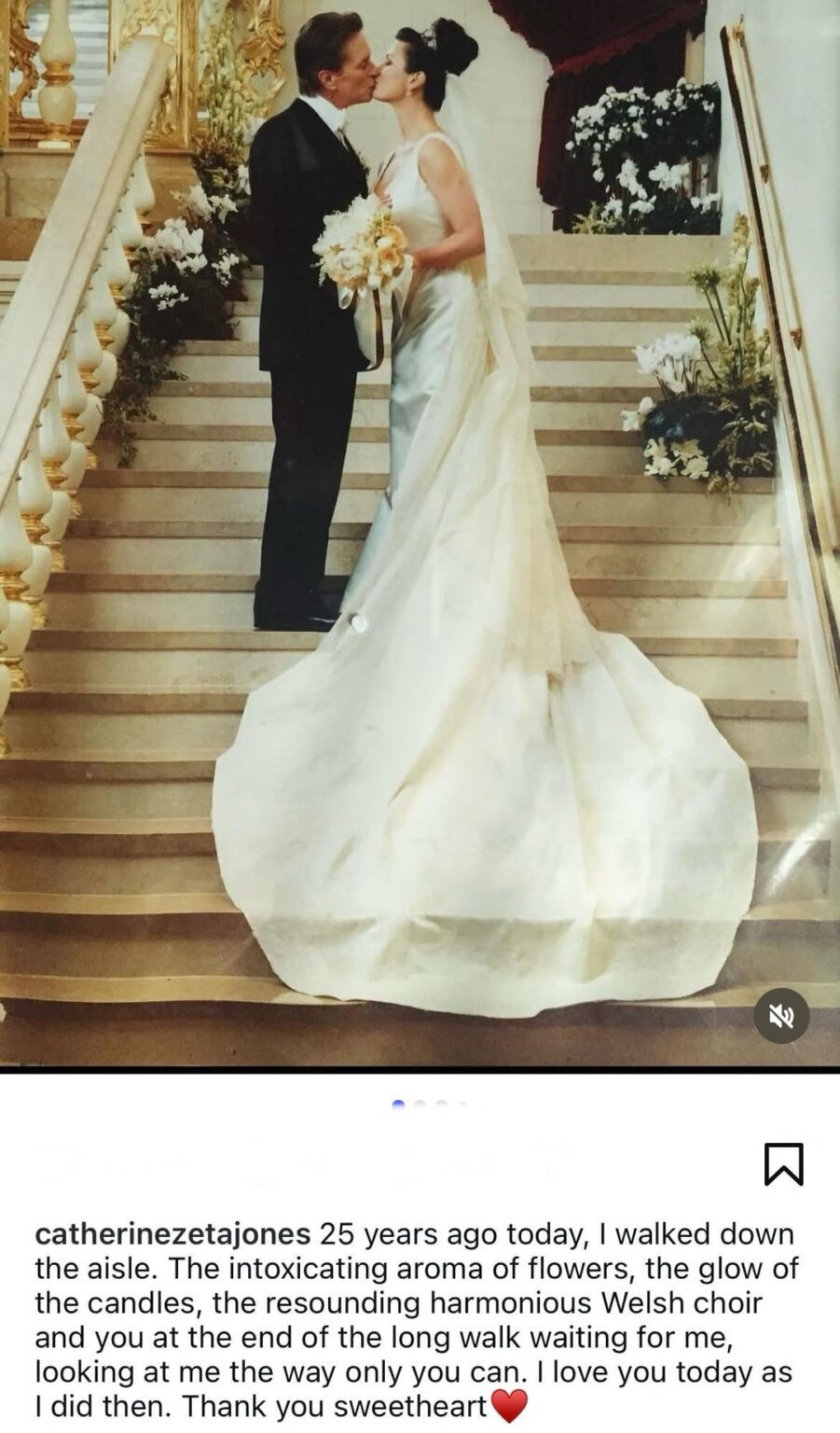 Catherine Zeta-Jones and Michael Douglas celebrate their 25th wedding anniversary