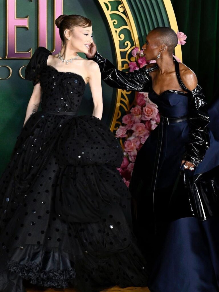 Ariana Grande and Cynthia Erivo at the Wicked: For Good premiere in London