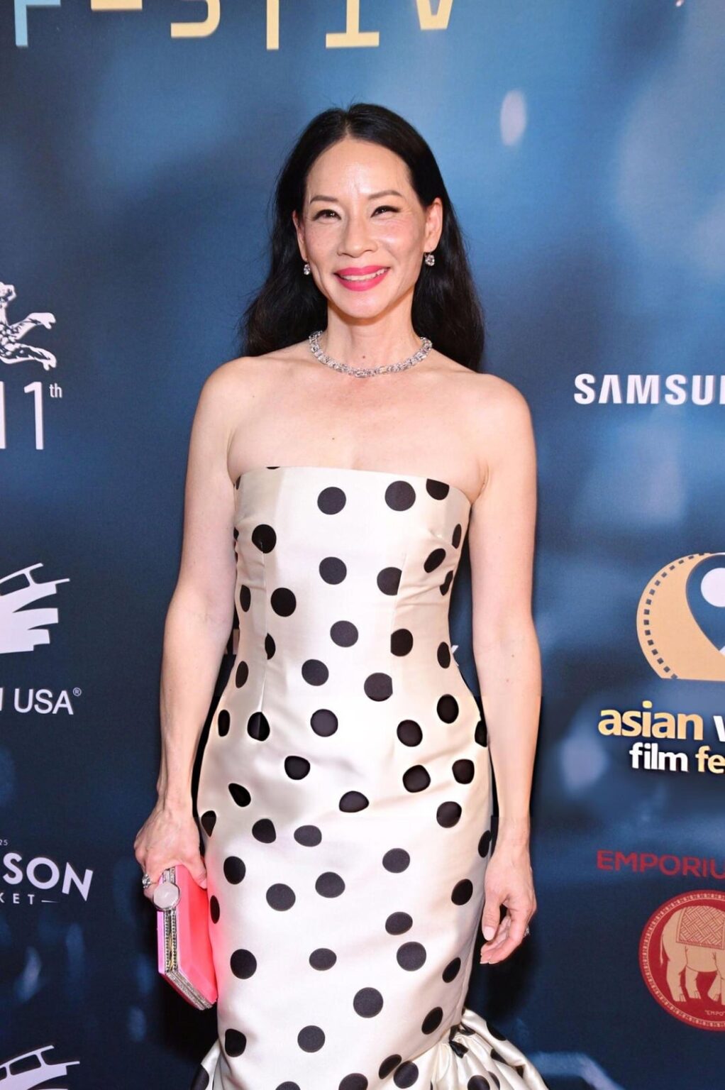 Lucy Liu in Bach Mai SS26 at the ‘Rosemead’ screening during the 11th Asian World Film Festival in Culver City, California. Styled by Lee Harris. (November 15, 2025)