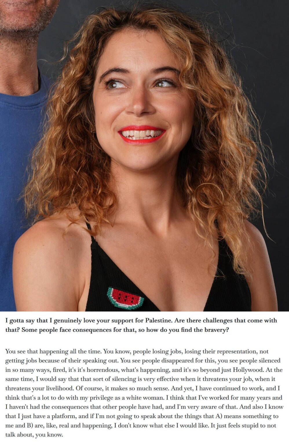 Tatiana Maslany on her vocal support for Palestine