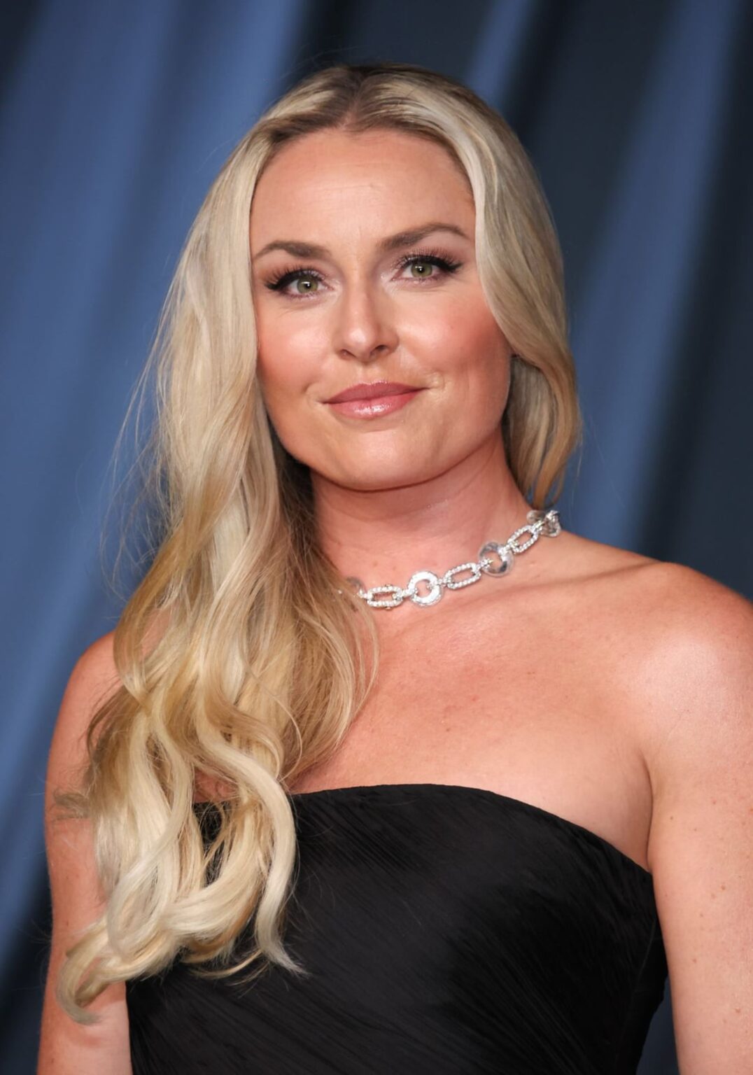 Lindsey Vonn in Strapless Black Gown at Academy Museum Gala October 27, 2025