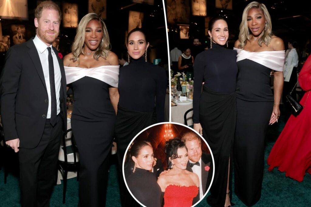 Prince Harry, Meghan Markle support pal Serena Williams at Baby2Baby Gala before attending Kris Jenner's party