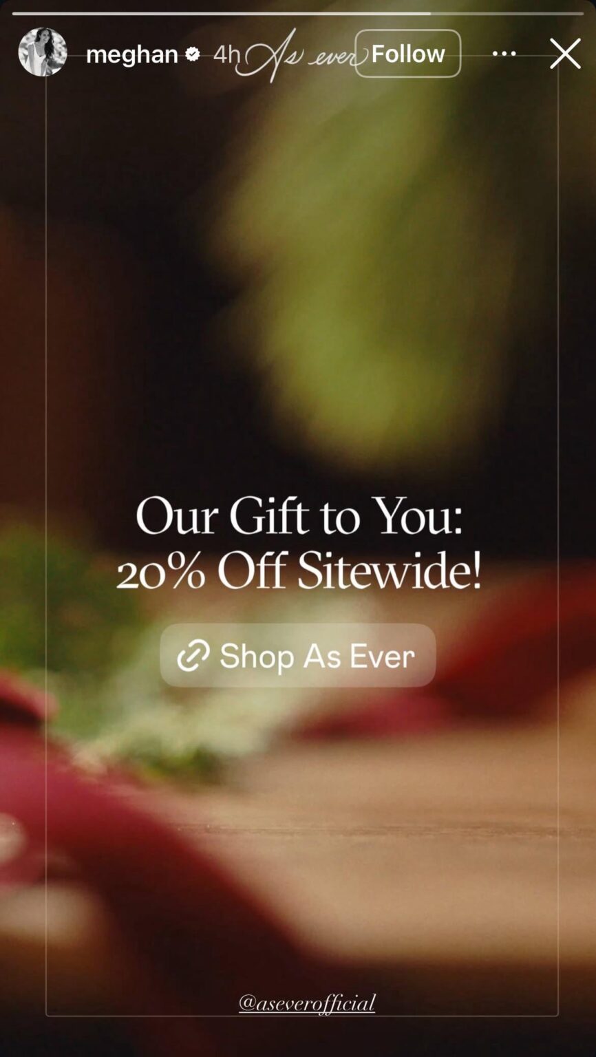 As Ever offering 20% off