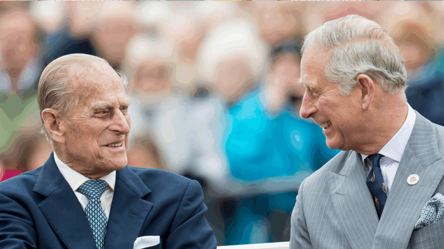 Palace Aide Once Had to Drive “9 Hours” to “Replace” a Toilet Seat to Avoid a “Calamity” With Prince Philip and King Charles Prince Philip wearing a blue suit smiling at Prince Charles