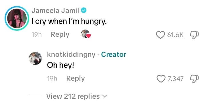 (TW: ED) A tiktocker made an accusatory video demanding to know why the wicked cast, particularly Ariana Grande, cry so much in their Wicked press interviews and Jameela Jamil chimed in