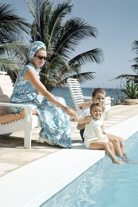 Princess Grace with her family, 1960's