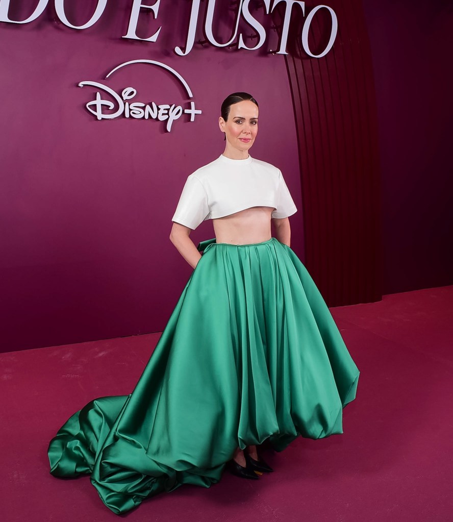 Sarah Paulson attends the red carpet for the series "All's Fair" by Disney+ at Teatro Copacabana Palace on November 10, 2025 in Rio de Janeiro, Brazil. 