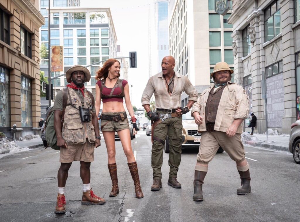 First look at Dwayne Johnson, Jack Black, Kevin Hart and Karen Gillan in ‘Jumanji 4.’ 

In theaters in December 2026.
